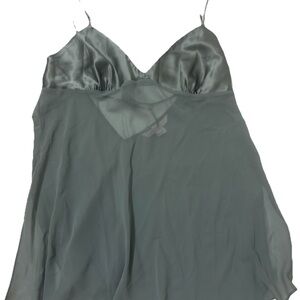 Victoria Secret Lingerie Large   Sheer Babydoll Short Strappy Gray